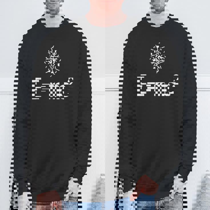 Fun EMc^2方程式 物理学 相対性 アトムロゴ EMc2 スウェットシャツ 高齢者への贈り物